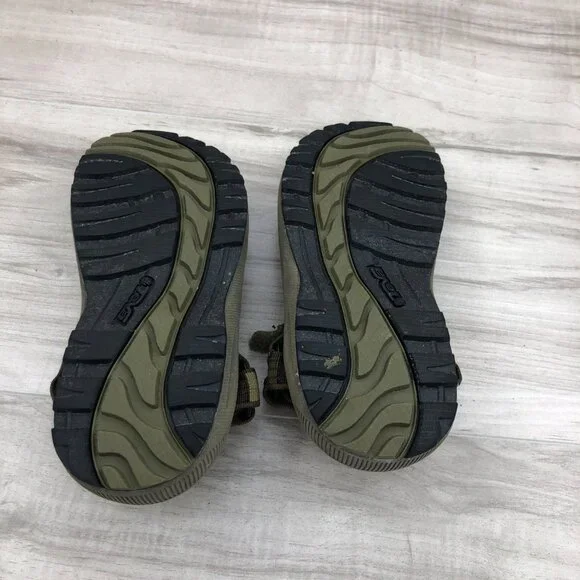 Teva Sandals Kids 2 Hurricane Green Hook and Loop Adjustable Strap Outdoor Shoes - Picture 11 of 11